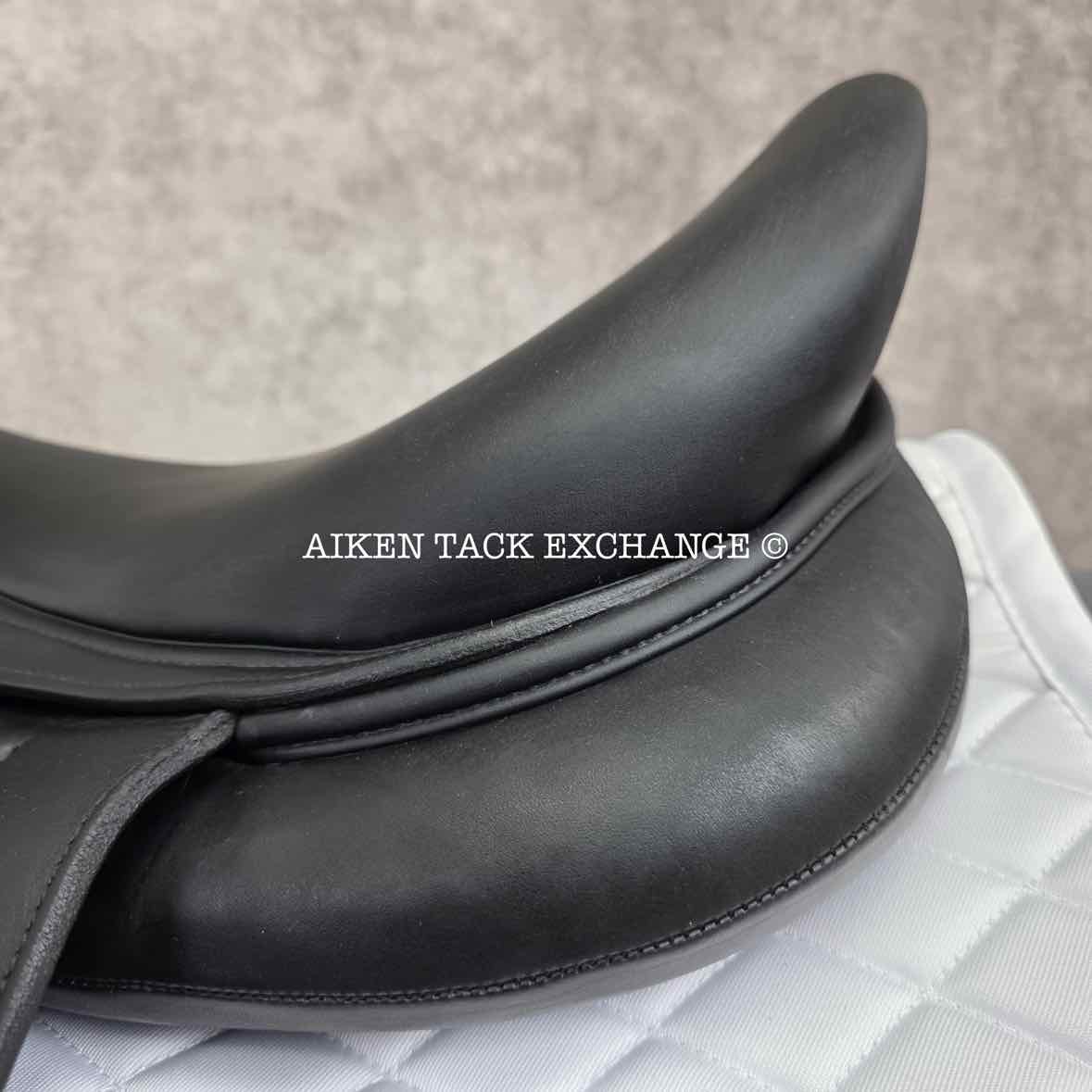 2008 Devoucoux Makila Monoflap Dressage Saddle, 18" Seat, 3A Flap, Medium Wide Tree, D3D Panels, Full Buffalo Leather