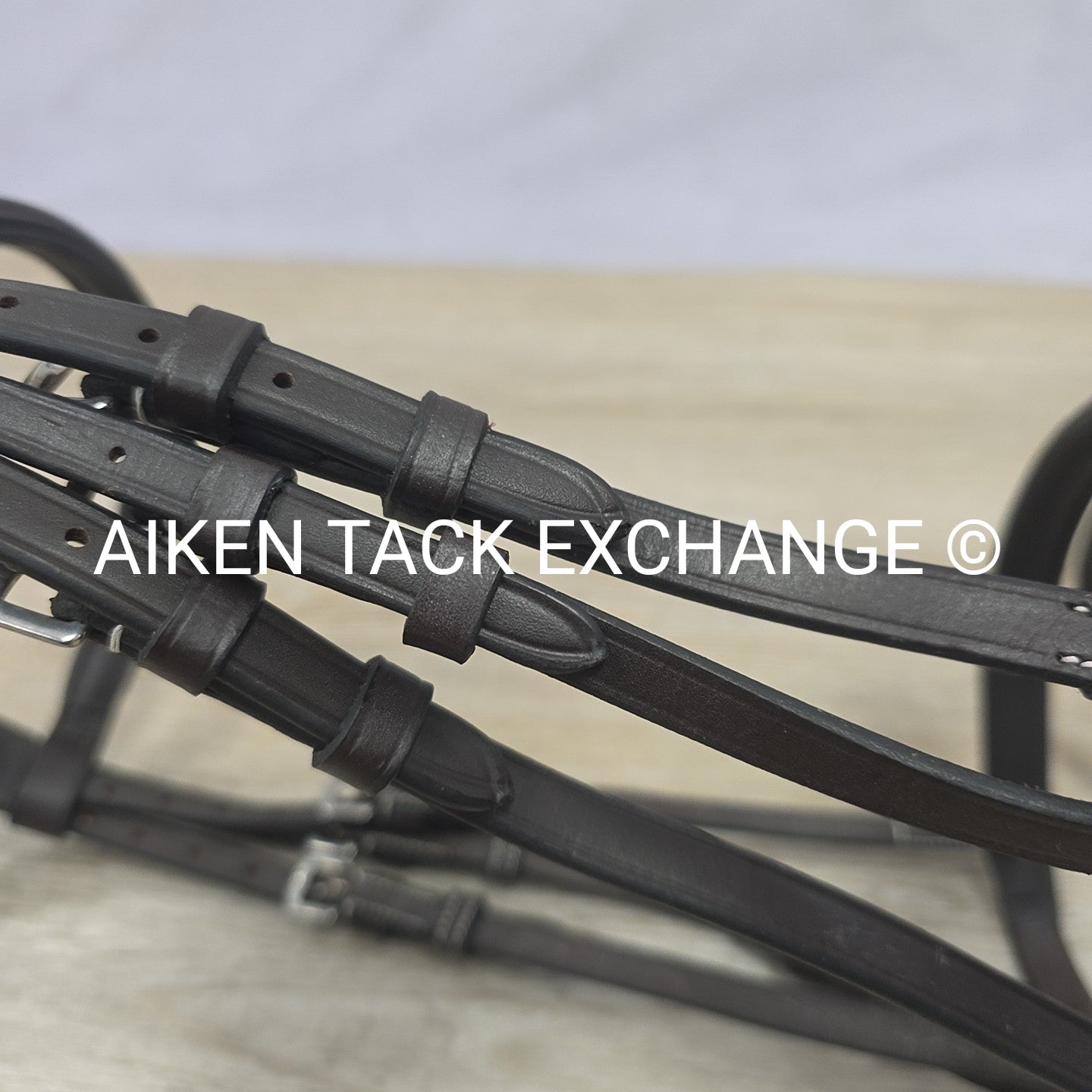 HDR Pro Mono Crown Flash Bridle with Rubber Reins, Havana, Size Cob