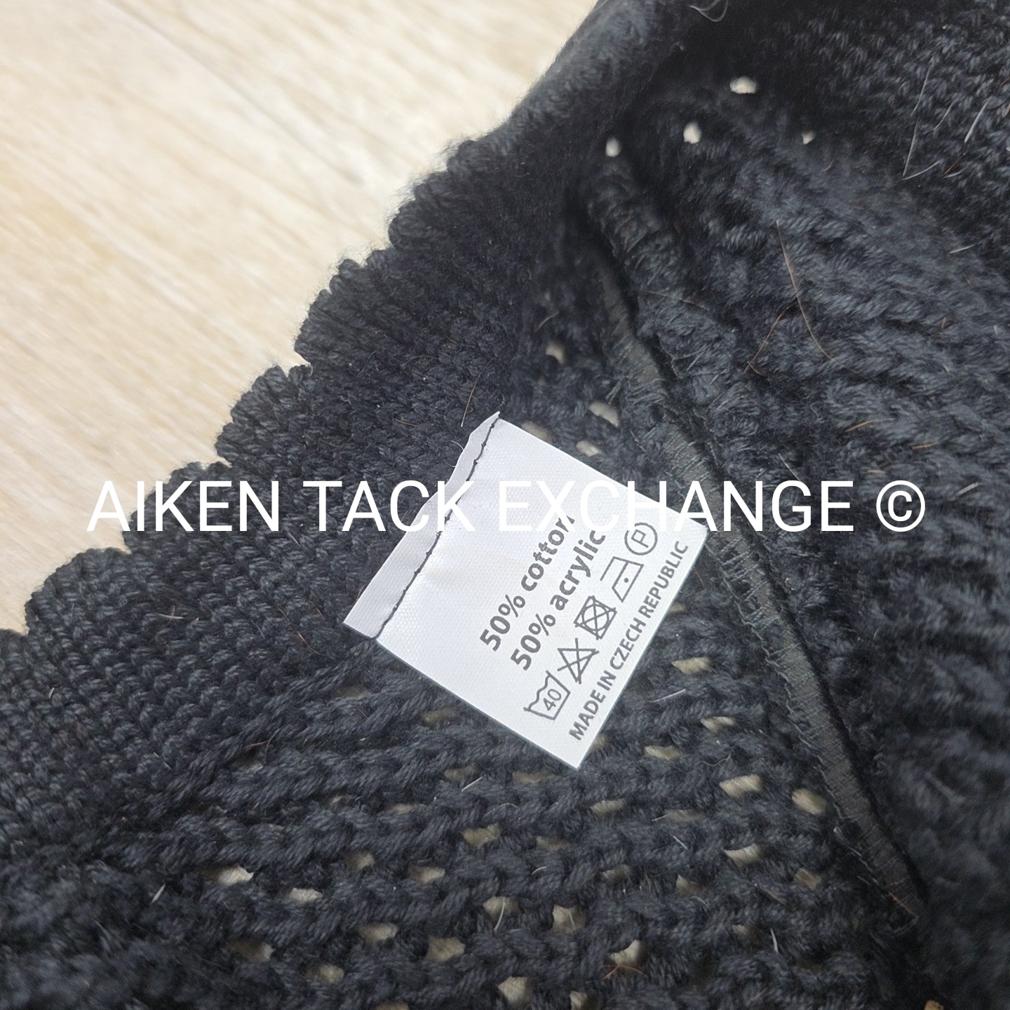 Equiline Soundless Ear Bonnet, Black, Size Full