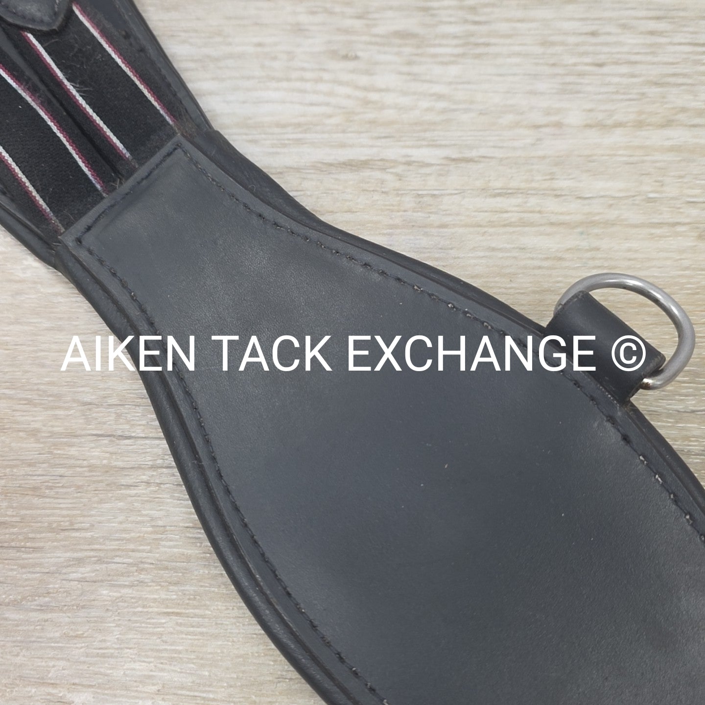 Contour Double End Elastic Dressage Girth, Black, 22"