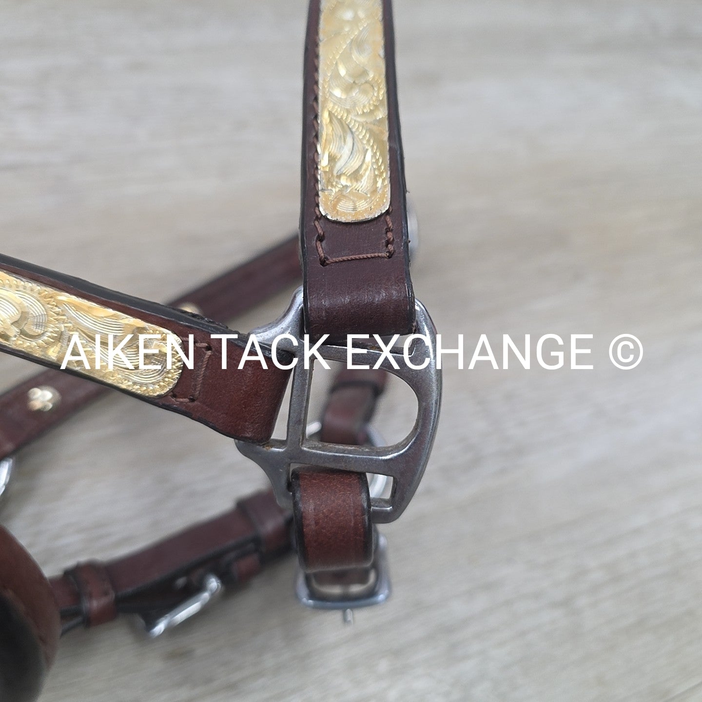 Western Show Halter, Brown, Size Pony