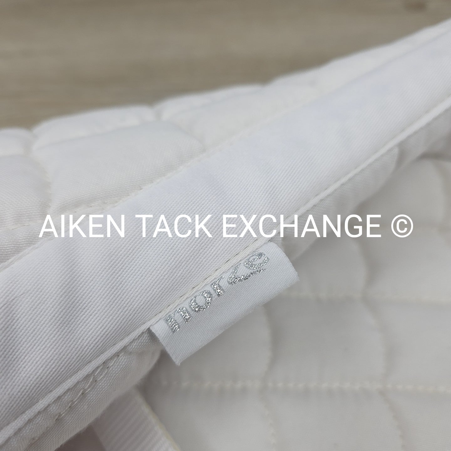 Horze All Purpose Saddle Pad, White/Silver, Size Full