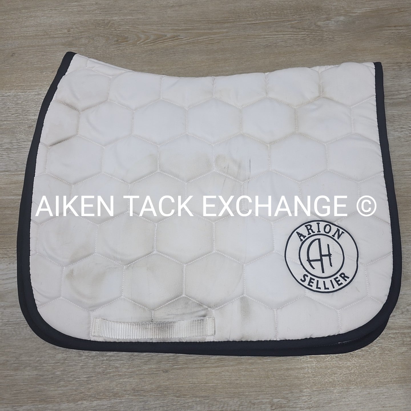 Arion Dressage Saddle Pad, White (has stains)