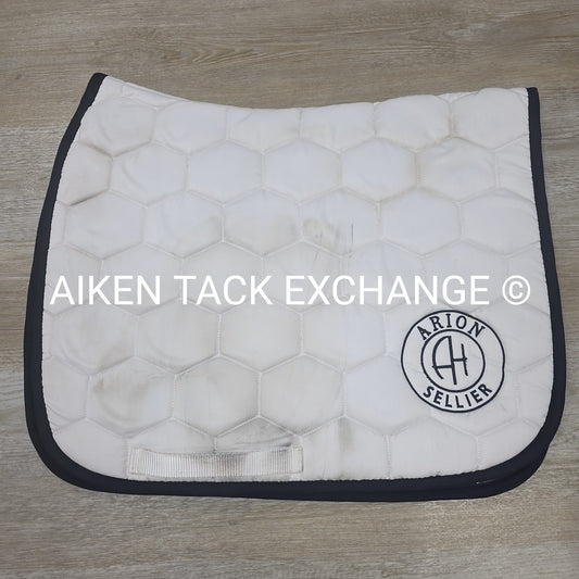 Arion Dressage Saddle Pad, White (has stains)