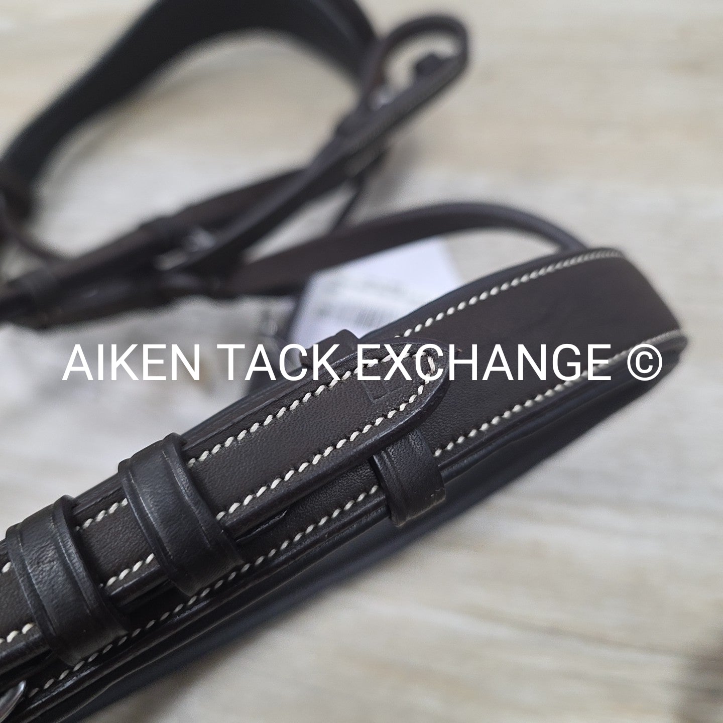 Ovation ATS Raised Fancy Stitched Bridle with Matching Reins, Brown, Size Full