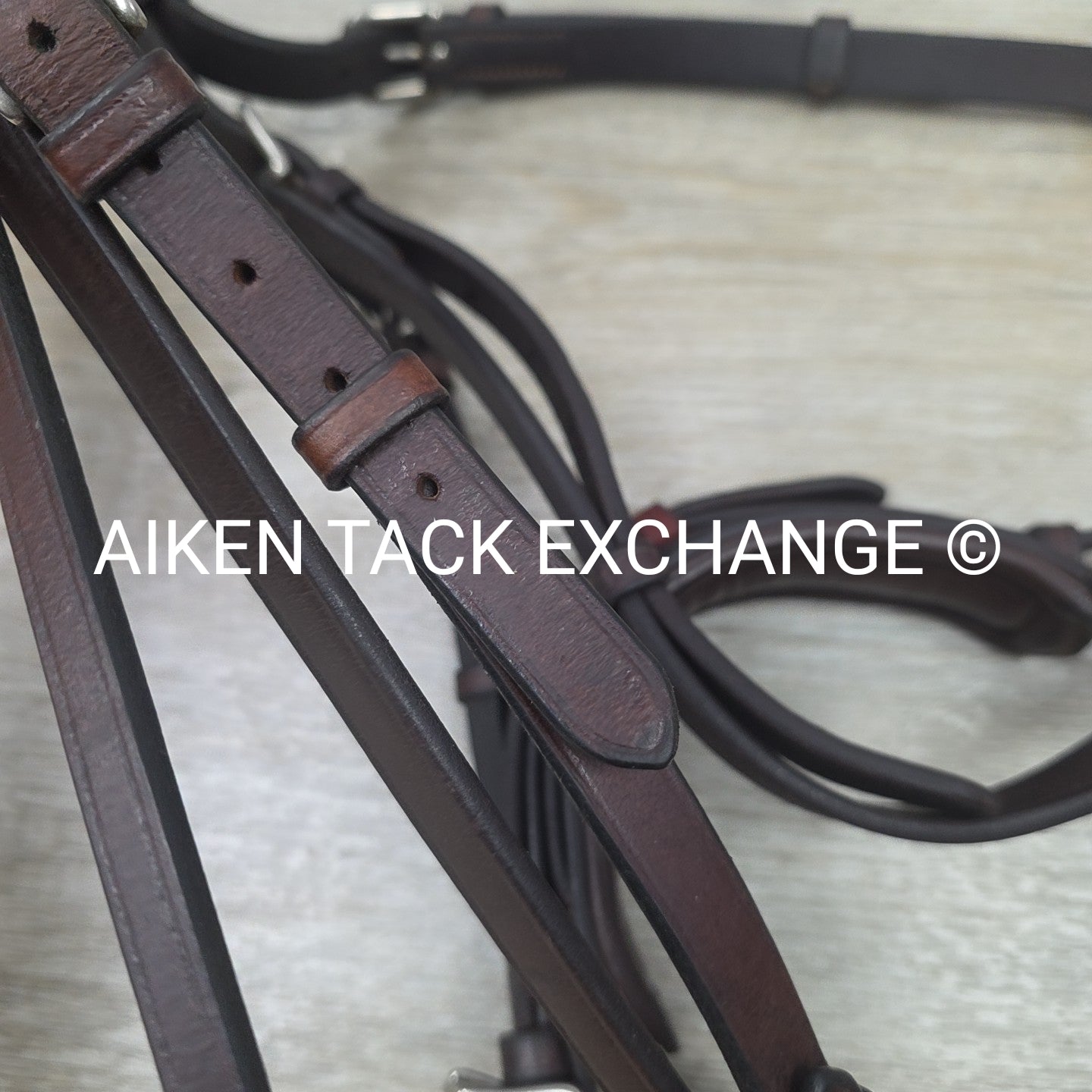 Bobby's English Tack Plain Raised Dressage Bridle, Missing Flash Strap, No Reins