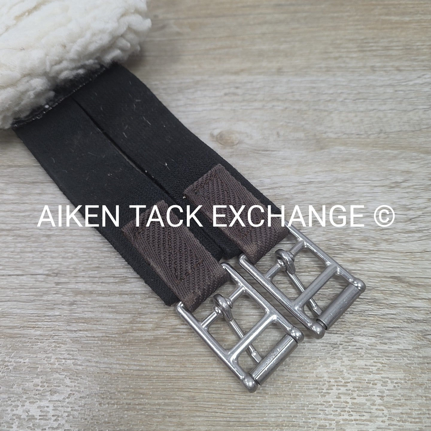 Oaklyn Removable Fleece Double End Elastic Girth, Brown, Size 40"