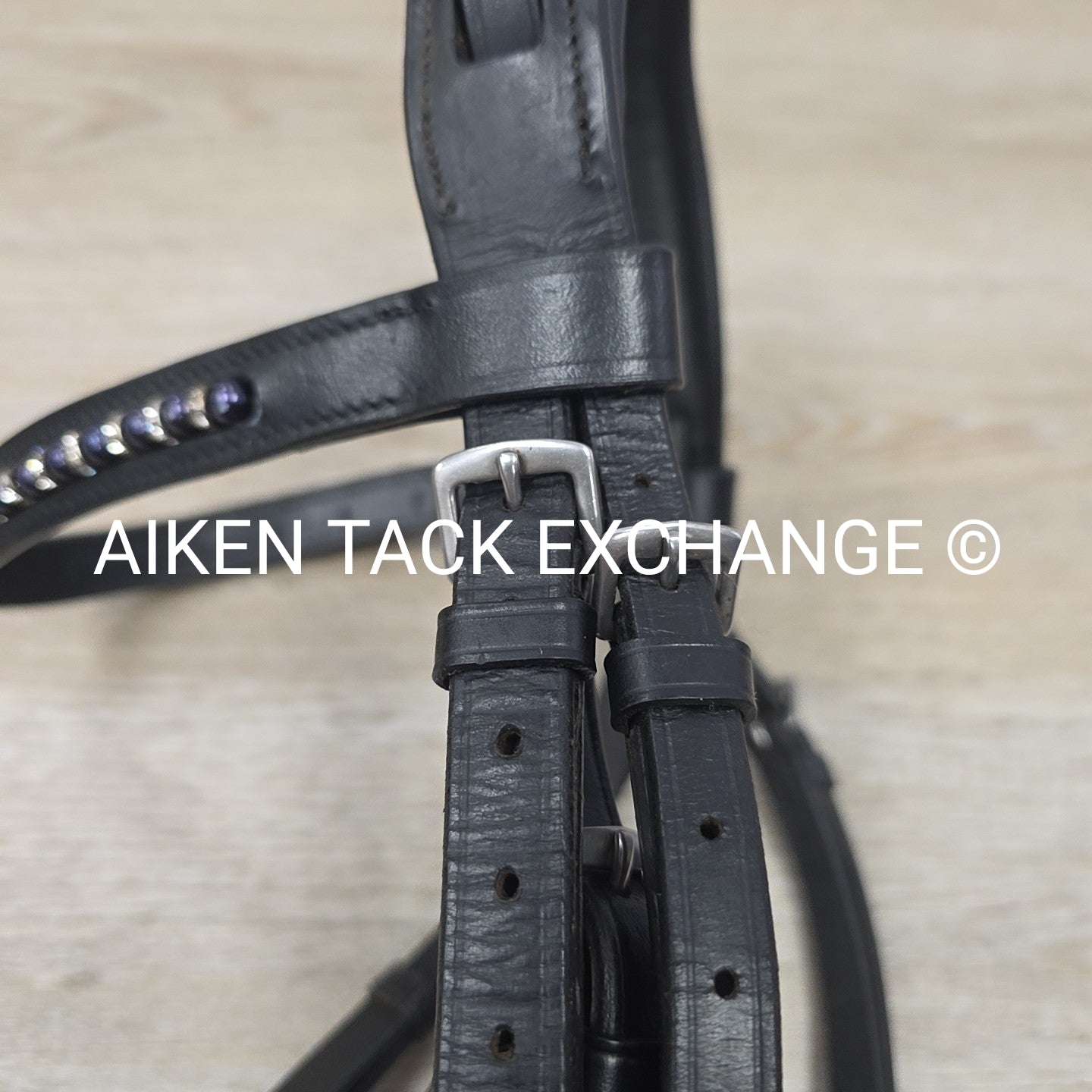 KL Select Dressage Bridle, No Reins, Black, Size Full