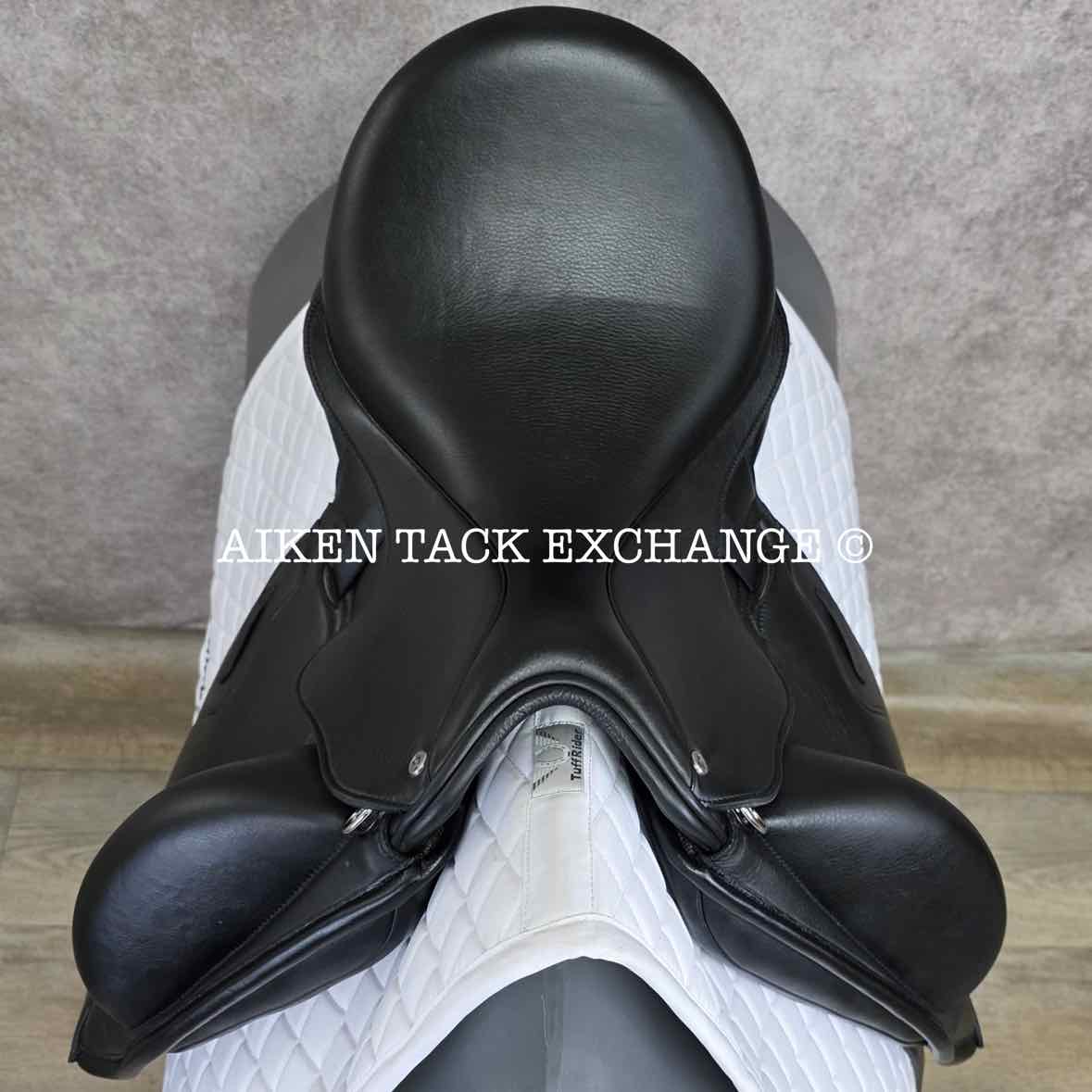 2023 Envy by Custom Saddlery Aurora Monoflap Dressage Saddle, 17" Seat, Adjustable Tree, Wool Flocked Panels