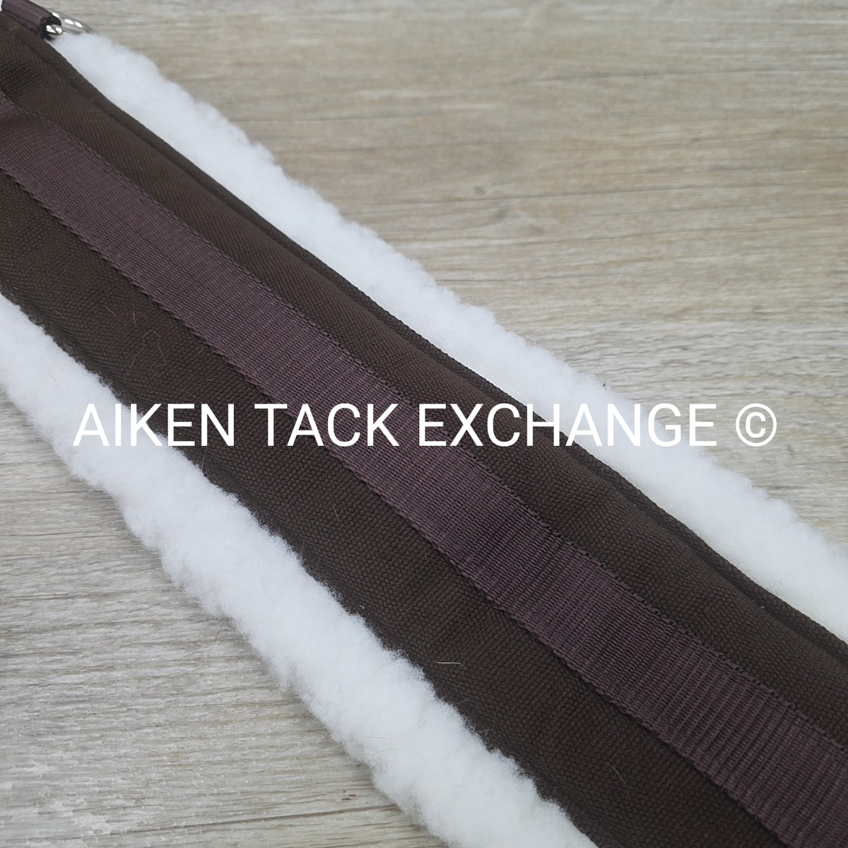 SmartEquine Fleece Girth with Double End Elastic, Brown, 56"