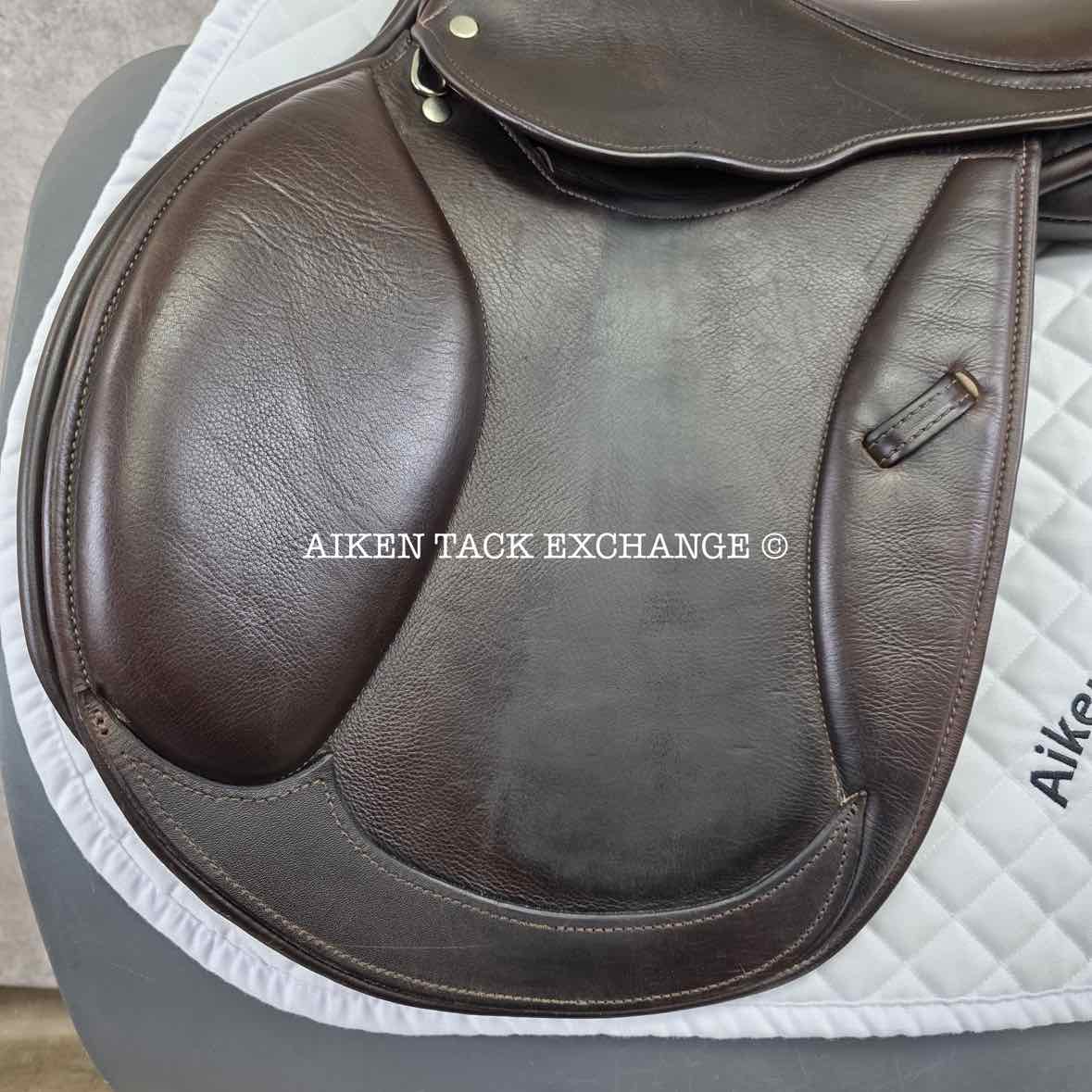 George Gullikson by Ryder Close Contact Jump Saddle, 17.5" Seat, Medium Tree, Wool Flocked Panels