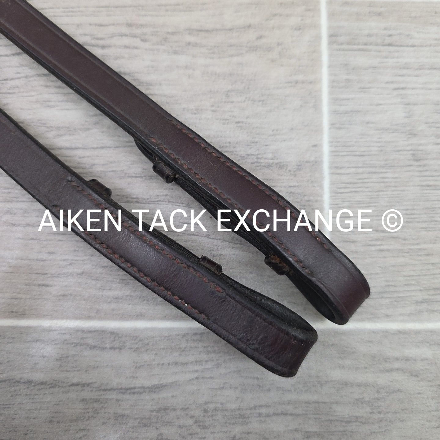 Flat Laced Reins, Brown, 57"