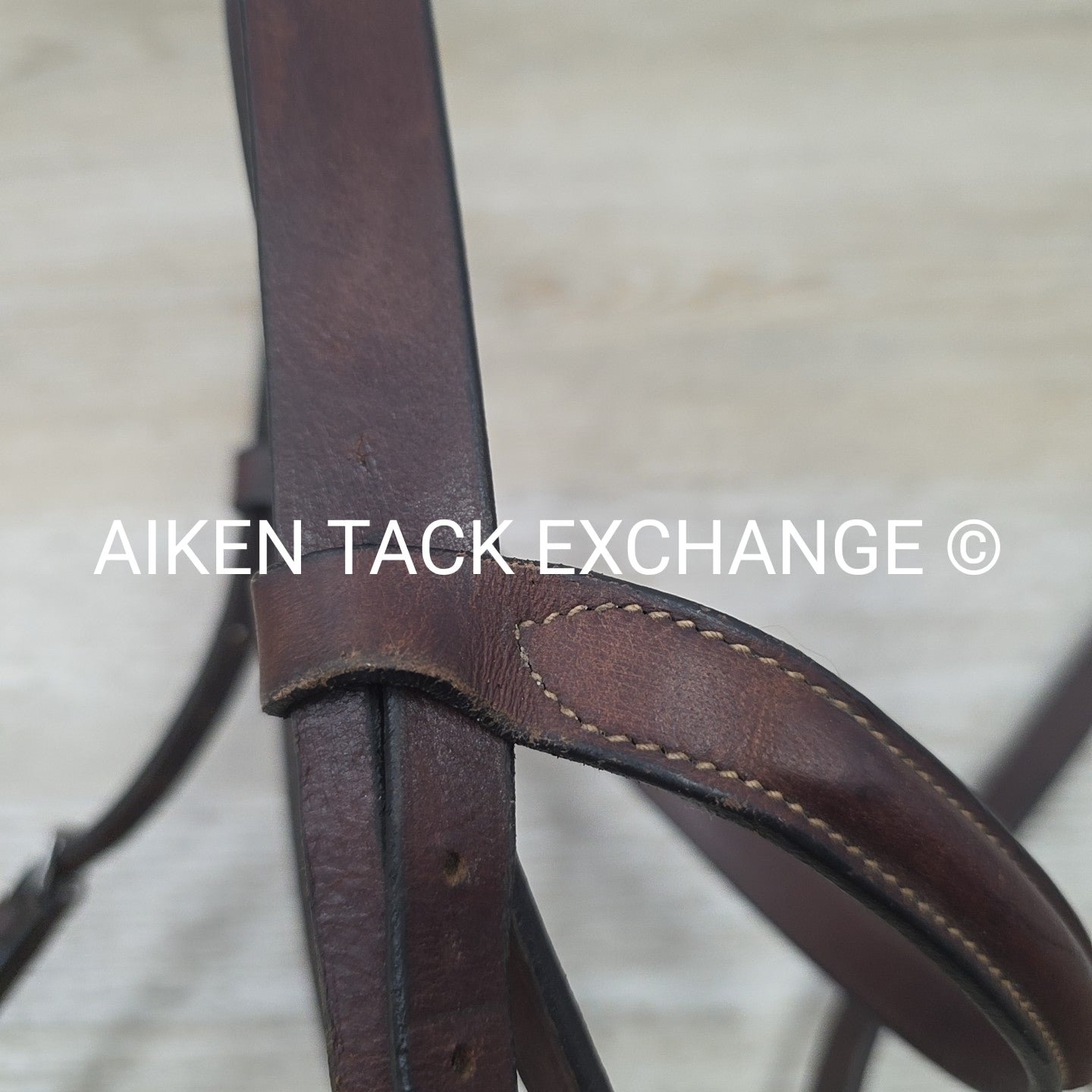 Plain Raised Bridle with Matching Laced Reins, Brown, Size Cob