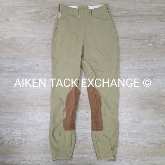 Tailored Sportsman Supreme Hunter Side Zip Knee Patch Breeches, Size 24