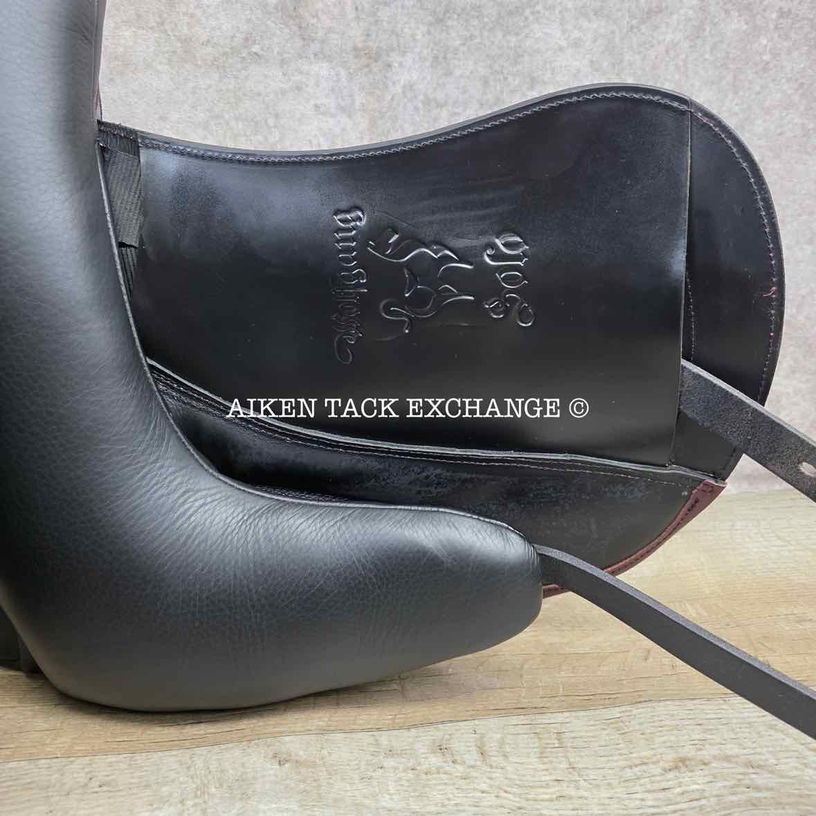 2022 Custom Saddlery Wolfgang Solo MKII Monoflap Dressage Saddle, 17.5" Seat - Short Flap, Adjustable Tree, Wool Flocked Panels