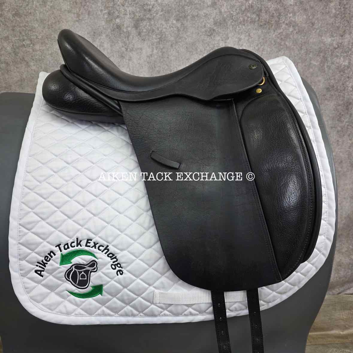 Martin Wilkinson Dressage Saddle, 17.5" Seat, Wide Tree, Wool Flocked Panels