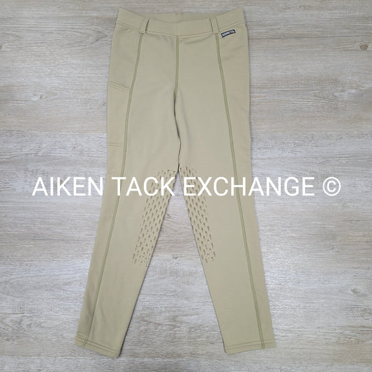 Kerrits Power Stretch Silicone Grip Knee Patch Winter Fleece Tights, Youth XL