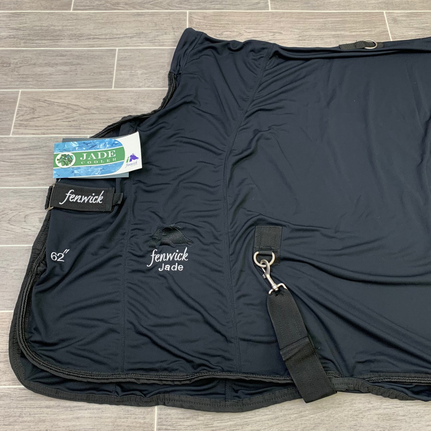 **CLEARANCE** Fenwick Equestrian Therapeutic Jade Cooler, Black (Sizes 62", 66", & 82")