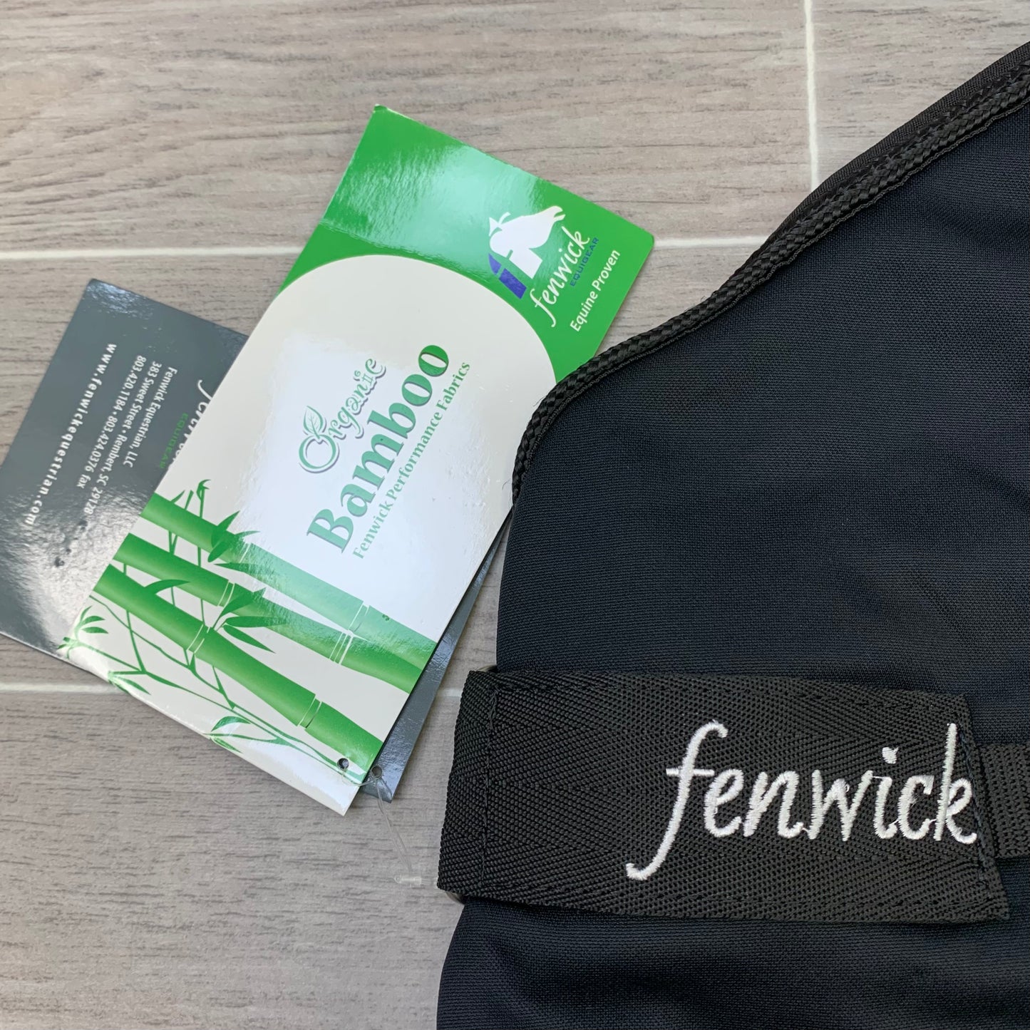 **CLEARANCE** Fenwick Equestrian Therapeutic Bamboo Cooler, Black (Sizes: 62” & 66”)