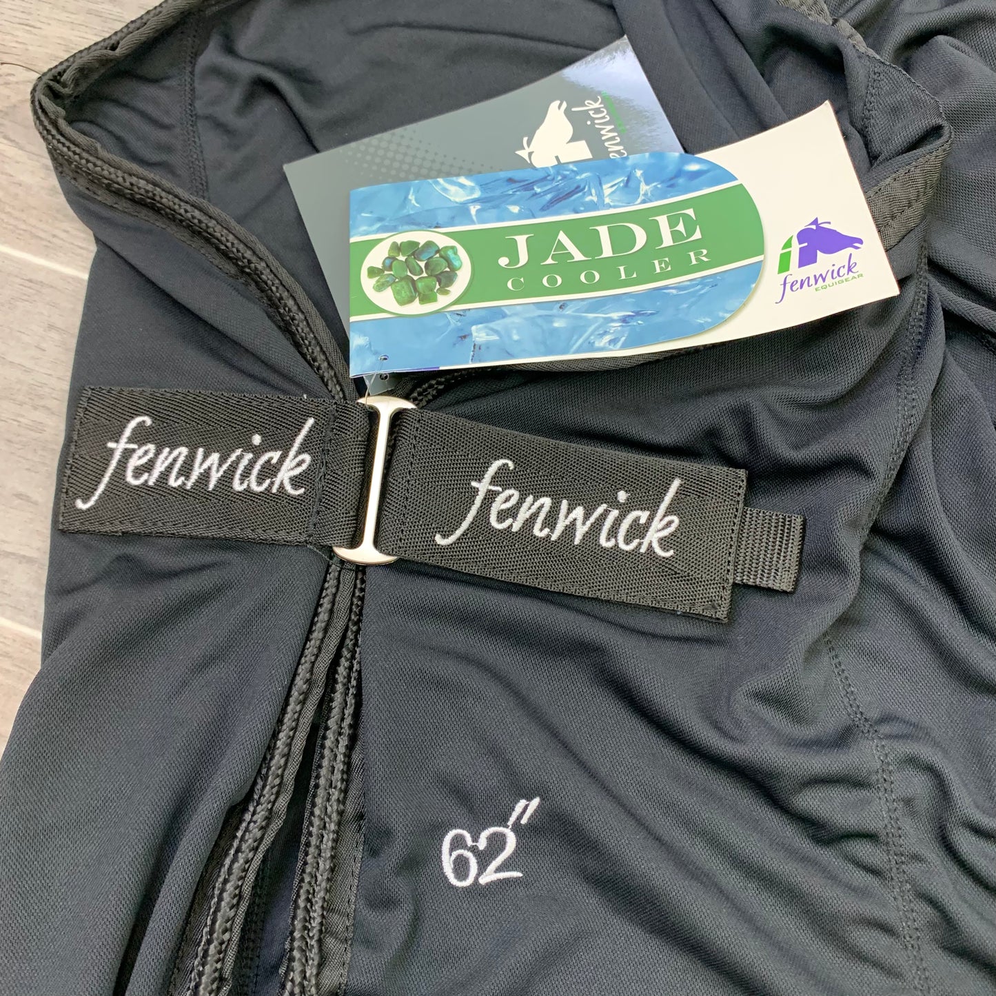**CLEARANCE** Fenwick Equestrian Therapeutic Jade Cooler, Black (Sizes 62", 66", & 82")
