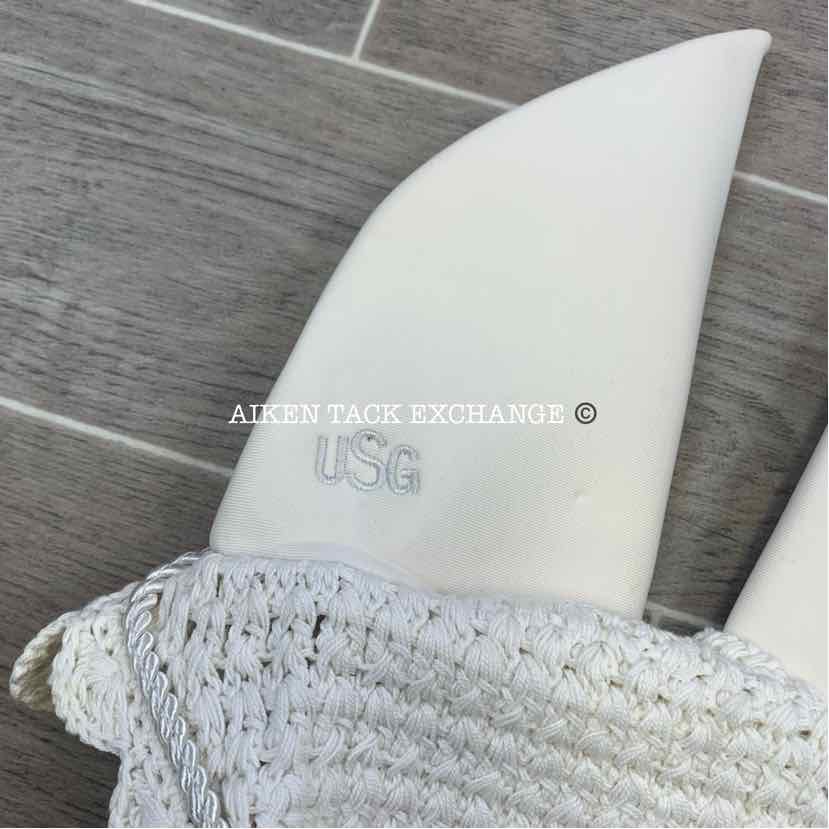 USG by KL Select Silence Fly Veil Ear Bonnet, White, Size Full, Brand New