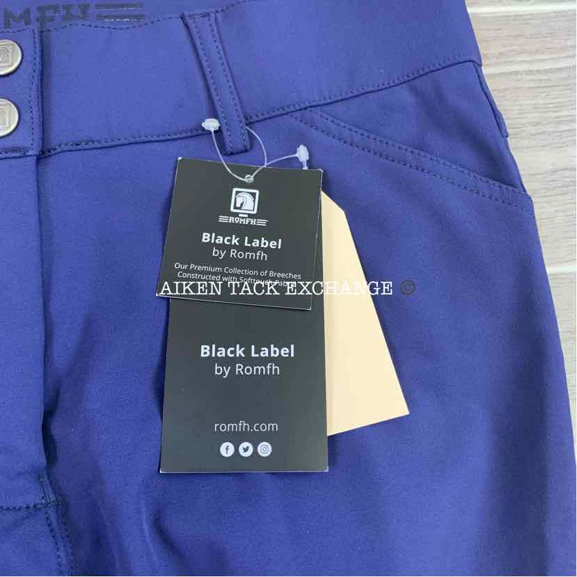 Romfh Sarafina "Black Label" Knee Patch Breeches, Size 28 R