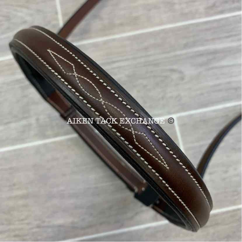 KL Select Red Barn Sovereign Raised Fancy Stitch Noseband, Oversize
