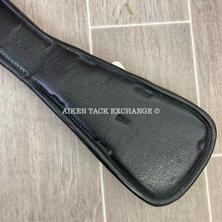Black Padded Leather Dressage Girth, Brand New, 32"