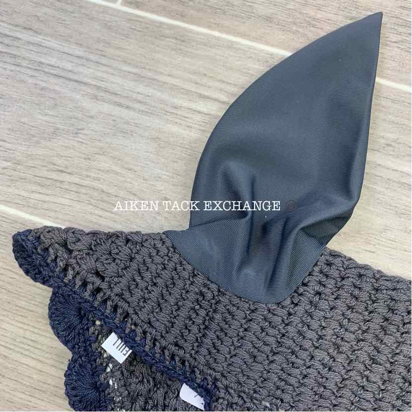 USG by KL Select Fly Veil Ear Bonnet, Anthracite/Rose, Size Full, Brand New
