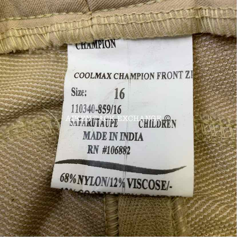 Champion Knee Patch Breeches, Children's 16 - Tan