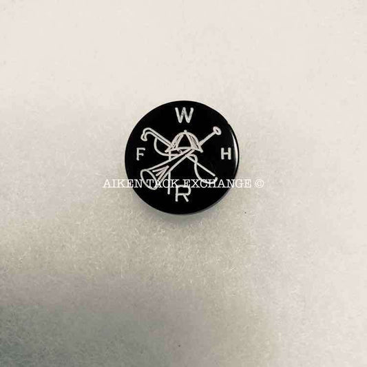 Whiskey Road Fox Hounds "WRFH" Button, Black, Large:Foxhunting Accessories: Aiken Tack Exchange:The Aiken Tack Exchange