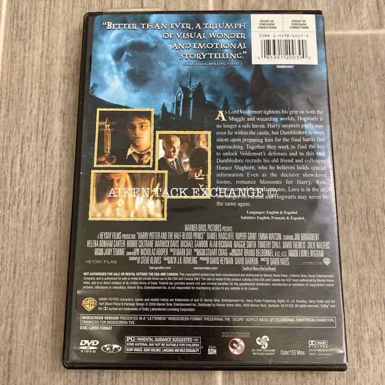 Harry Potter and the Half Blood Prince DVD