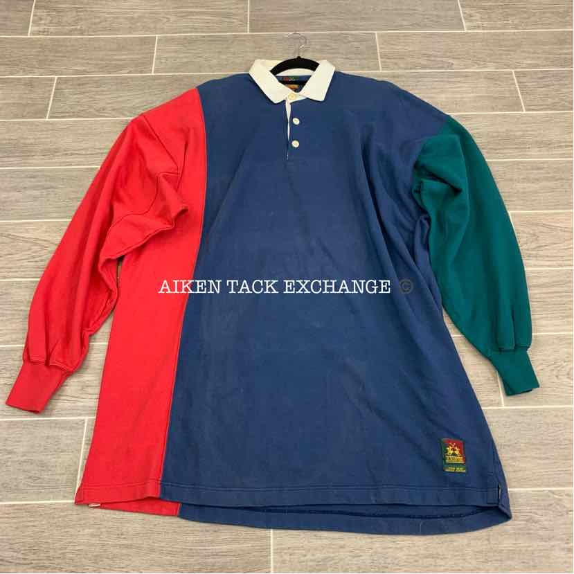 La Martina Polo Gear Long Sleeve Pique Polo Shirt, Size XL