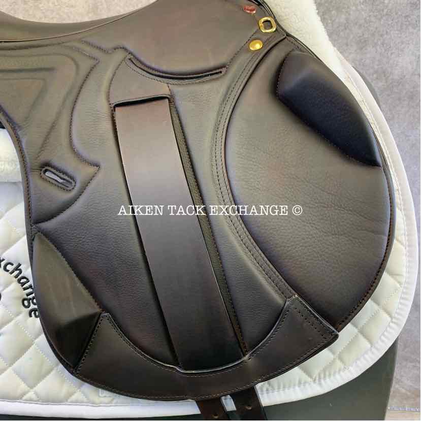 2023 MaxFlex Eventer Monoflap Jump Saddle, 17.5" Seat, Flex Tree - Adjustable (Custom Gullet), Wool Flocked Panels