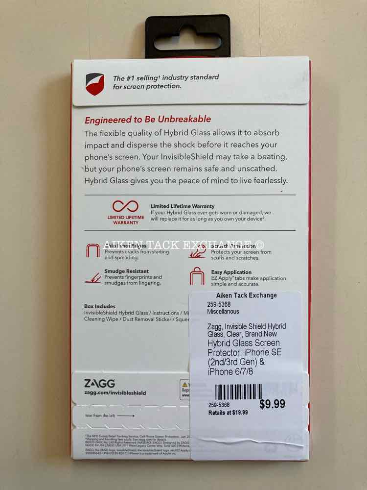 ZAGG InvisibleShield Hybrid Glass Screen Protector: iPhone SE & iPhone 6/7/8