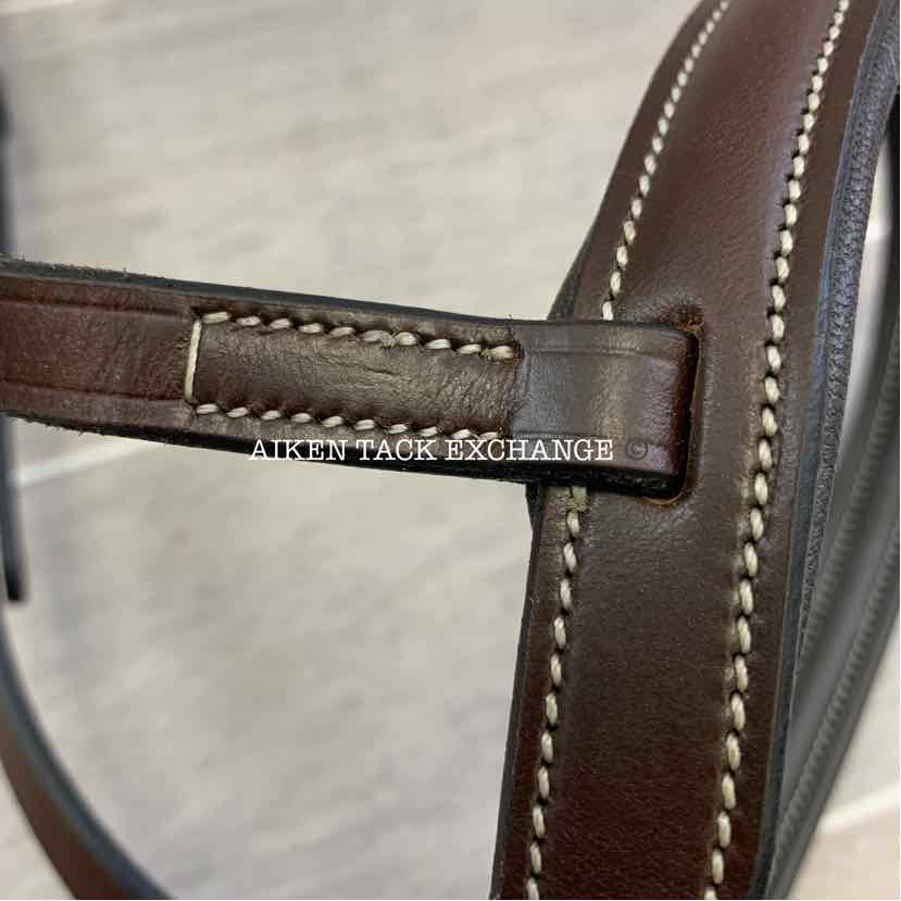 KL Select Red Barn Sovereign Raised Fancy Stitch Noseband, Oversize