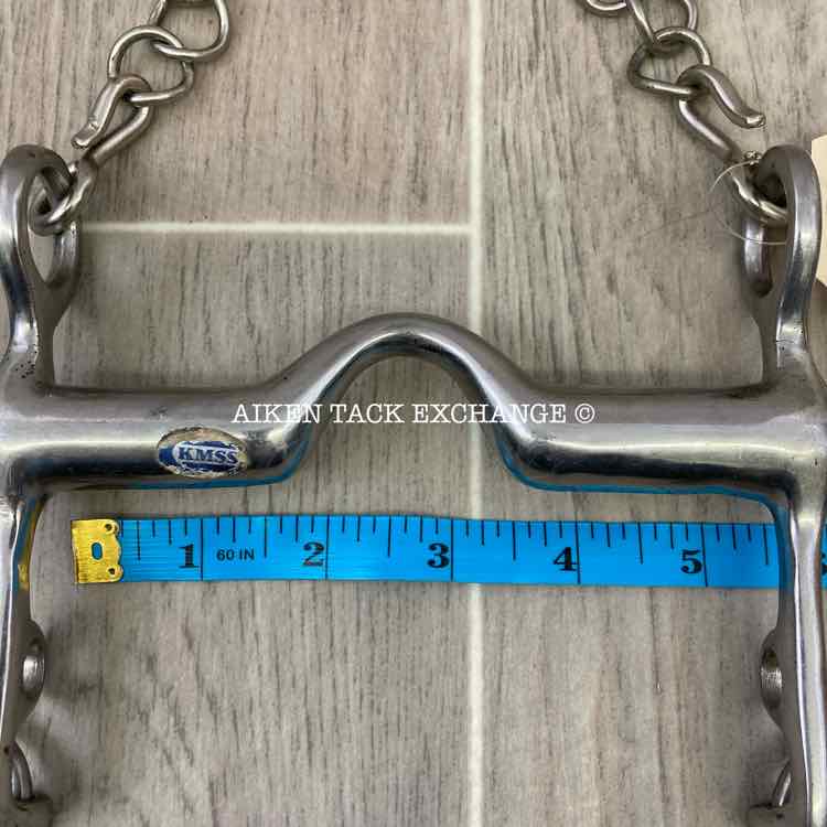 Hollow Mullen Mouth Weymouth Bit w/ Curb Chain 5.25"