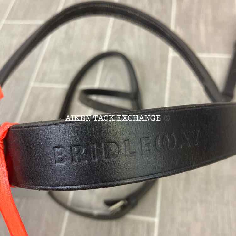 Oversize, Bridleway Fancy Stitched Raised Hunter Bridle (No Reins) Brown