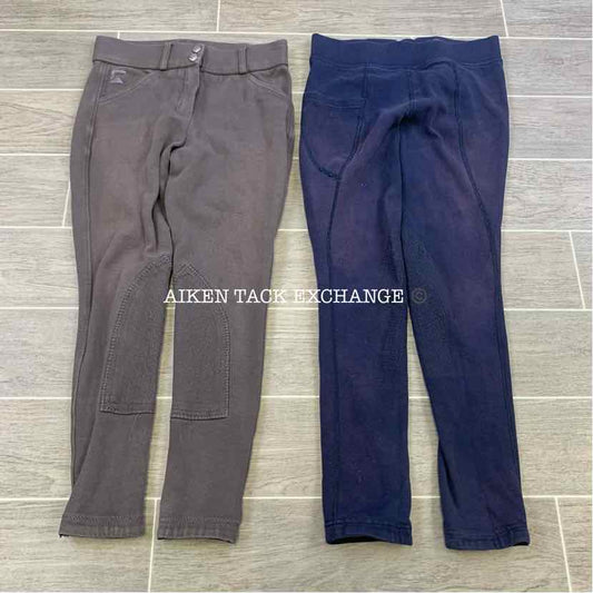 BARGAIN BUNDLE: 2 Pairs of Riding Sport Knee Patch Breeches Tights, Size 12