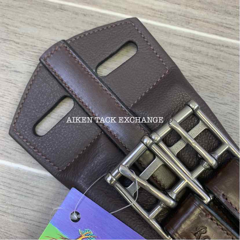 KL Select Red Barn Smart Contour Dressage Girth, Brown, 22"