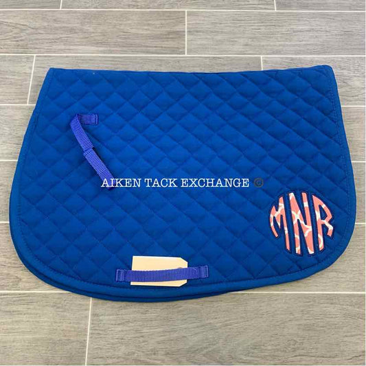 Quilted All Purpose Saddle Pad with Monogram Embroidery