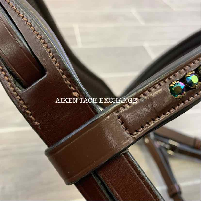 KL Select Italia Burghley Bling Bridle (No Reins), Brand New, Oversize