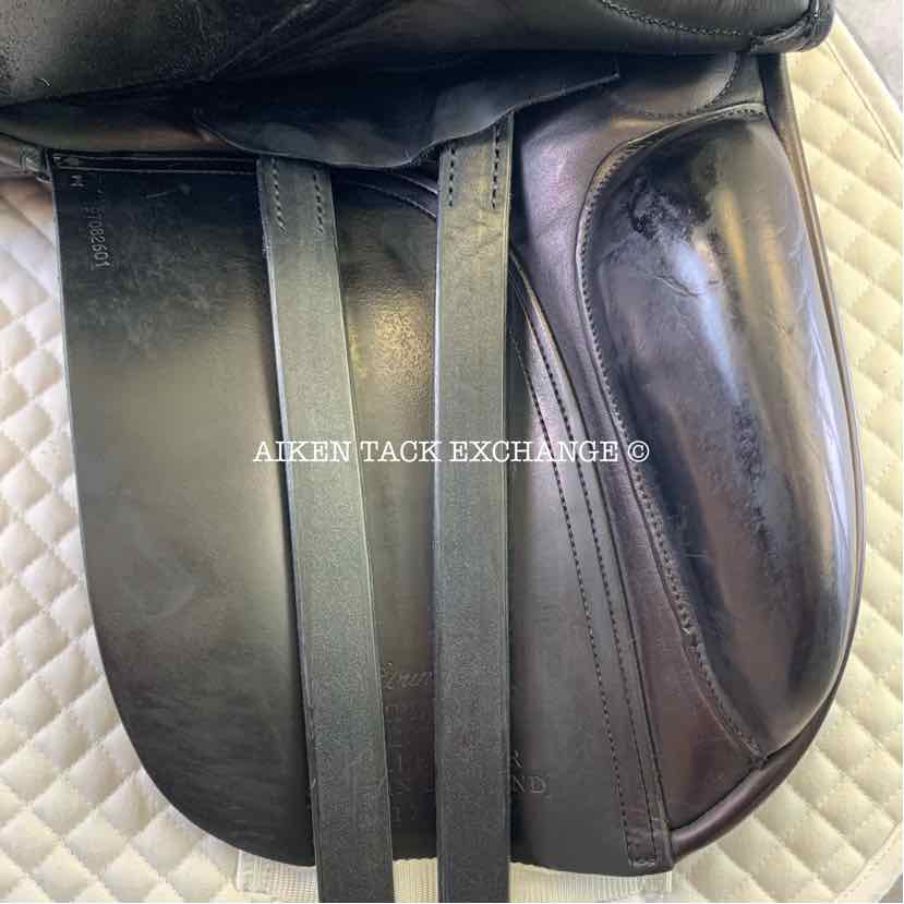 **SOLD** 1997 County Competitor Dressage Saddle, 17" Seat, Medium Wide Tree, Wool Flocked Panels