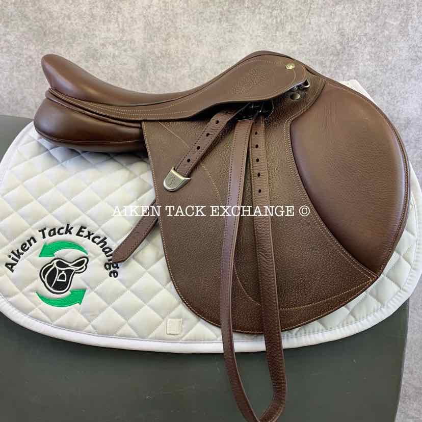 **SOLD** 2021 Bates Hunter Jumper Saddle with HART, 17" Seat, Adjustable Tree - Changeable Gullet, CAIR Panels