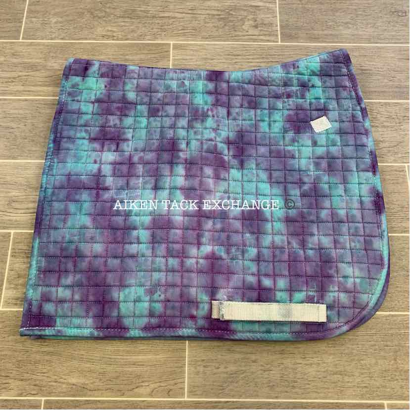 Tie-Dye Dressage Saddle Pad, Purple/Aqua