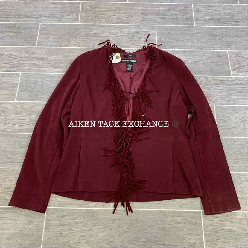 Norton McNaughton Faux Suede Fringe Jacket, Size 6 Petite