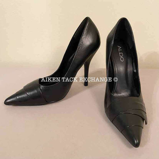 Women's 8, Aldo Pointed Toe Stiletto Heel Pumps, Black:Arielle's Wardrobe: Footwear:Aldo:The Aiken Tack Exchange