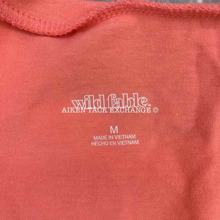 Women's Medium Brilliant Peach Top by Wild Fable