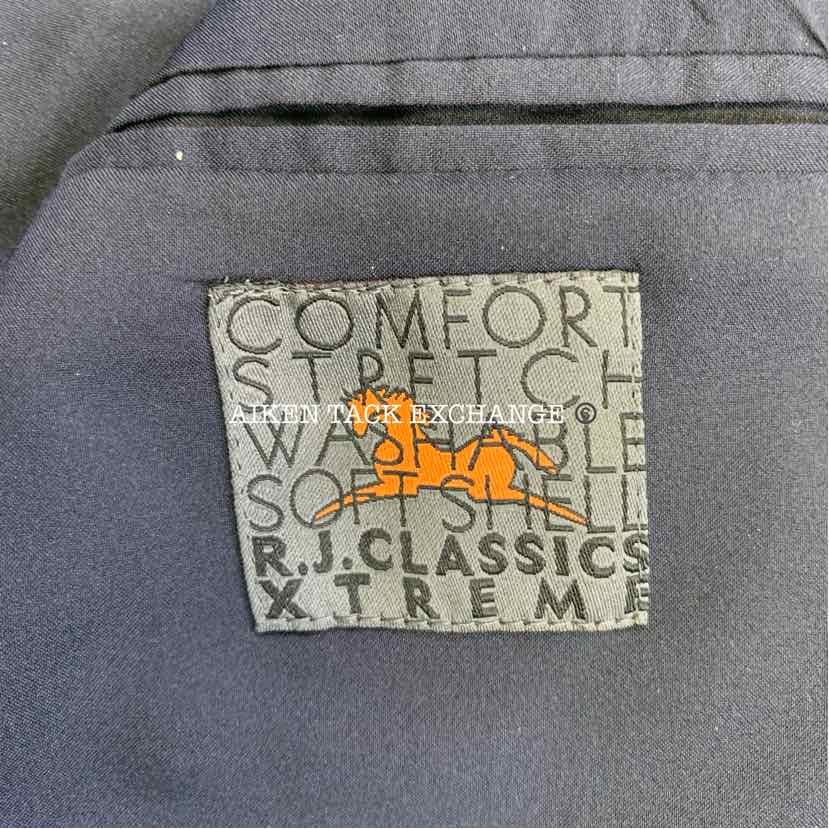 RJ Classics Soft Shell XTREME Washable Show Coat, Navy, Size 8L
