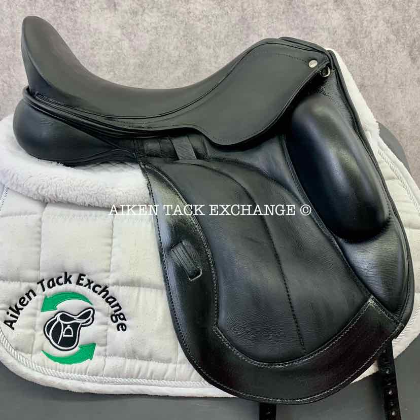 2017 Custom Saddlery Advantage Monoflap Dressage Saddle, 18" Seat, Adjustable Tree, Wool Flocked Hybrid Panels